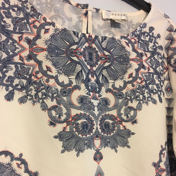 Kenar brand white patterned top - Picture 2 of 7